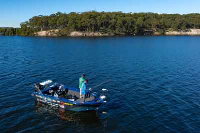 Fishing boat on Lake Macquarie